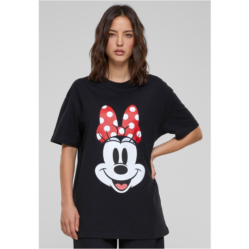 Merchcode Dámské tričko Disney 100 Minnie Smiles černé 107077752