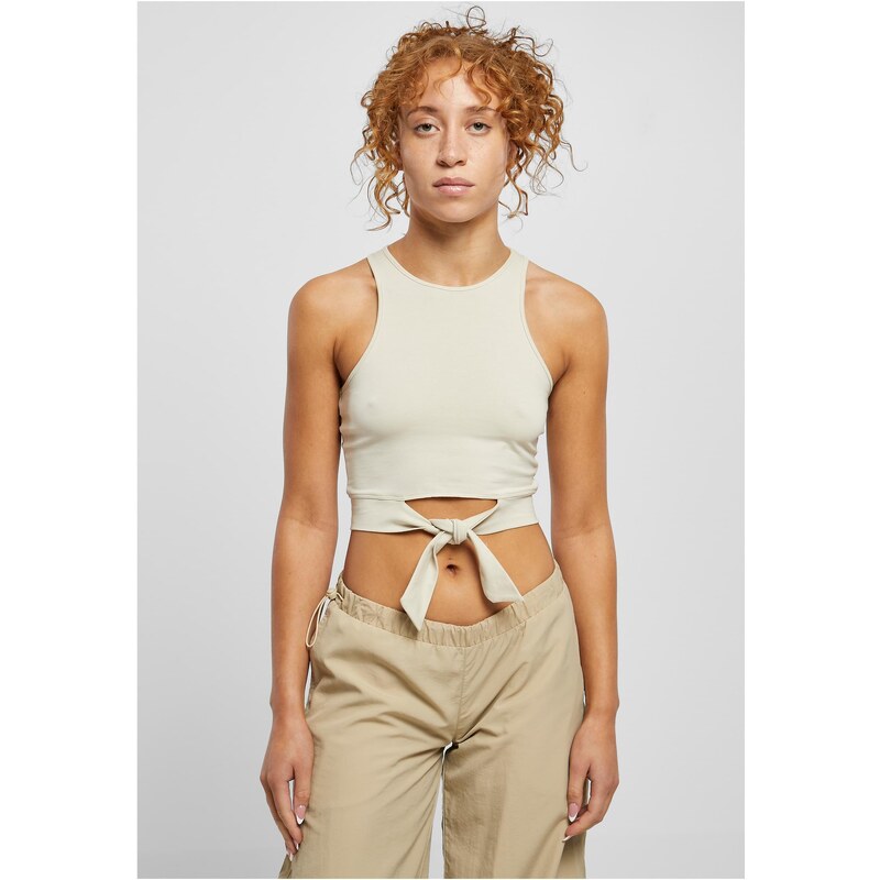UC Ladies Dámský Cropped Knot Top softseagrass