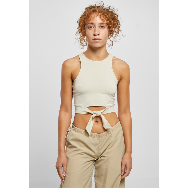 Urban Classics Dámský Cropped Knot Top softseagrass