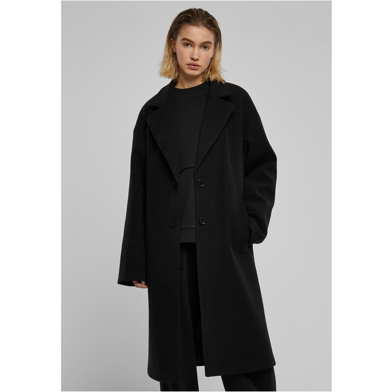 Urban Classics Dámský oversized dlouhý kabát černý 107070804