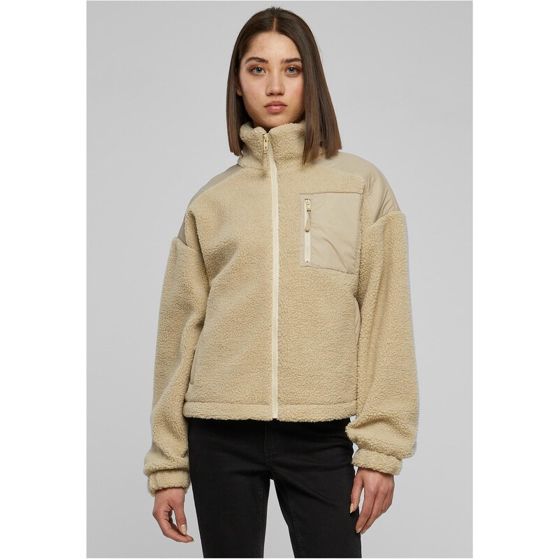 Urban Classics Dámská bunda Sherpa Mix s mokrým pískem