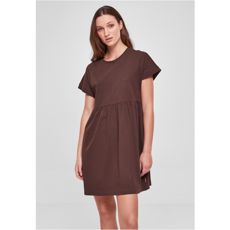 Urban Classics Dámské organické tričko Empire Valance Tričko hnědé