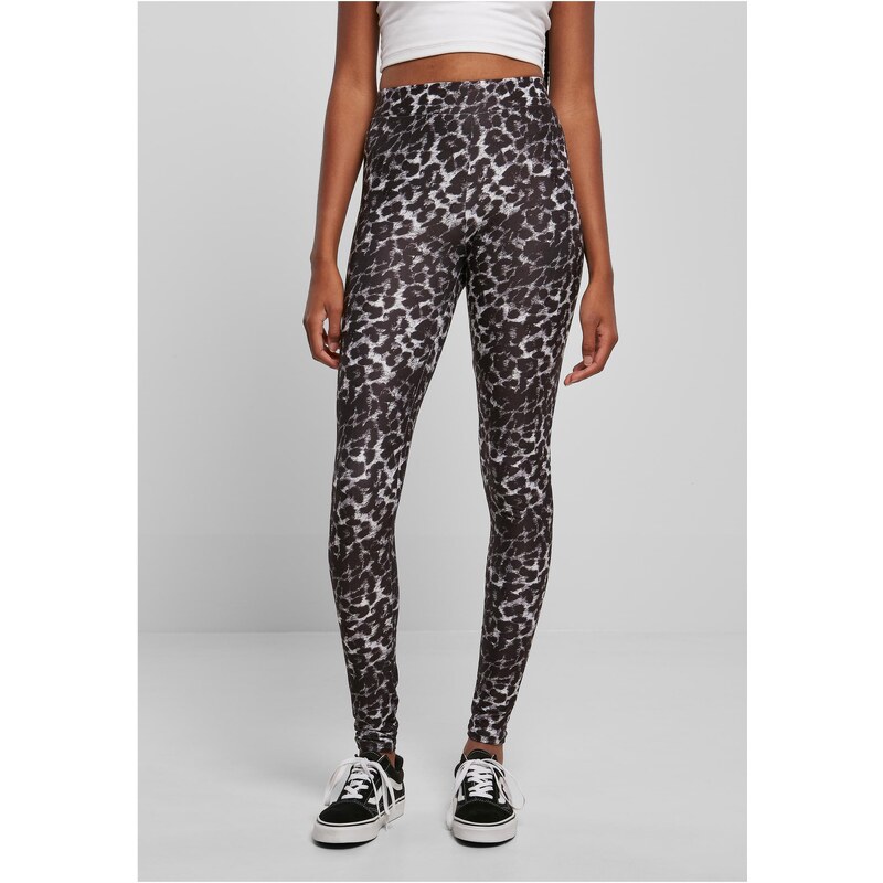 Urban Classics Dámské měkké legíny AOP blackleo
