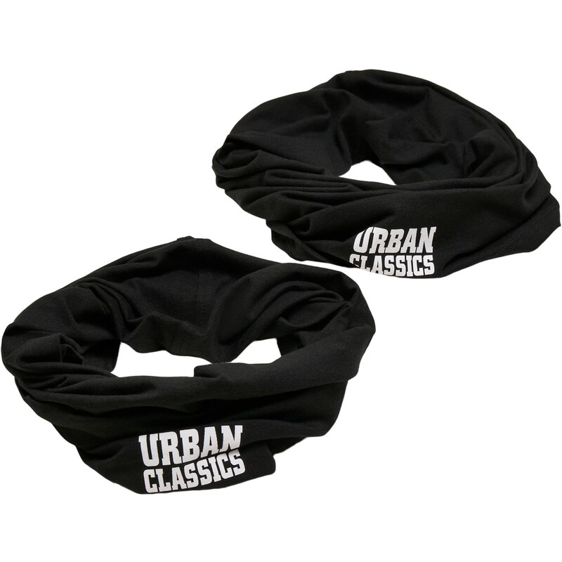 Urban Classics Accessoires Logo Tube Scarf 2-Pack černá