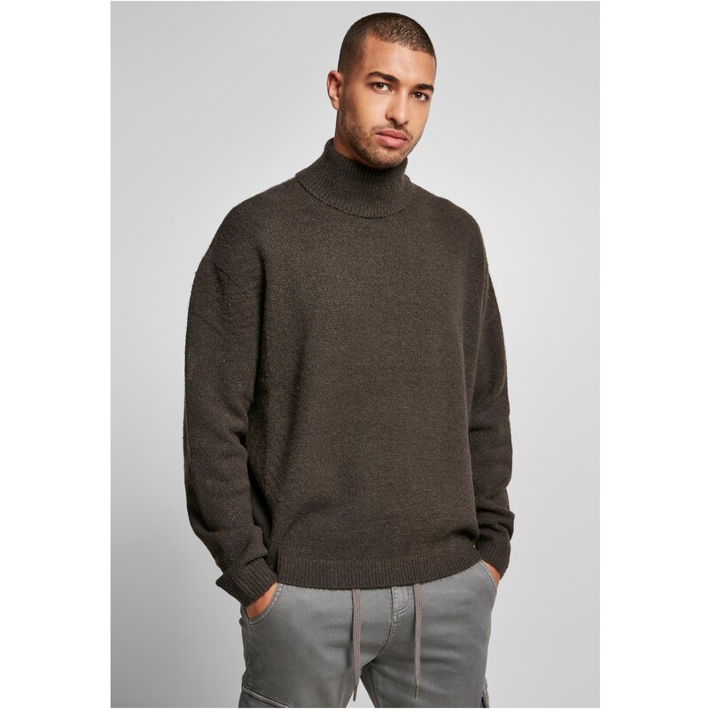 Urban Classics Oversized Roll Neck Svetr Blackbird