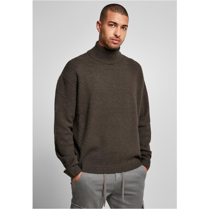 UC Men Oversized Roll Neck Svetr Blackbird