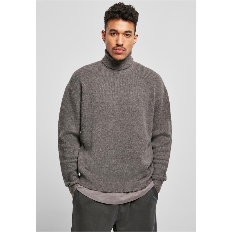 UC Men Oversized Roll Neck Sweater asfalt