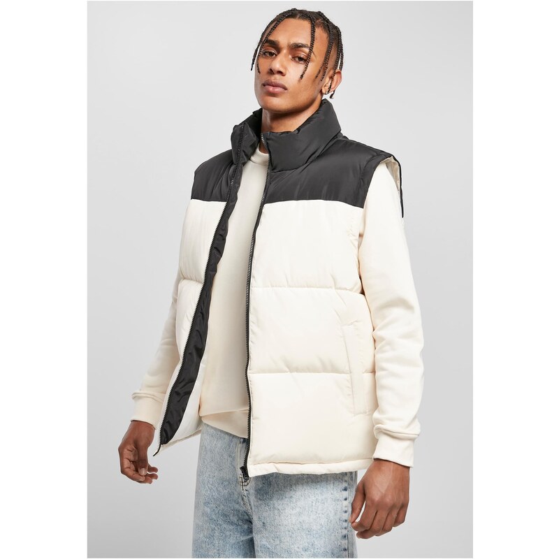 UC Men Block Puffer Vest černo/bílá písková