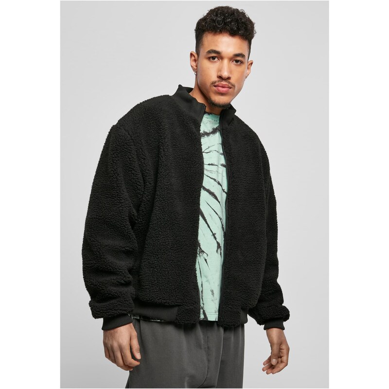 Urban Classics Boxy Sherpa Jacket černá