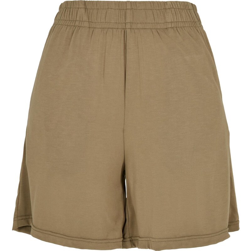 Urban Classics Dámské modální šortky v khaki barvě