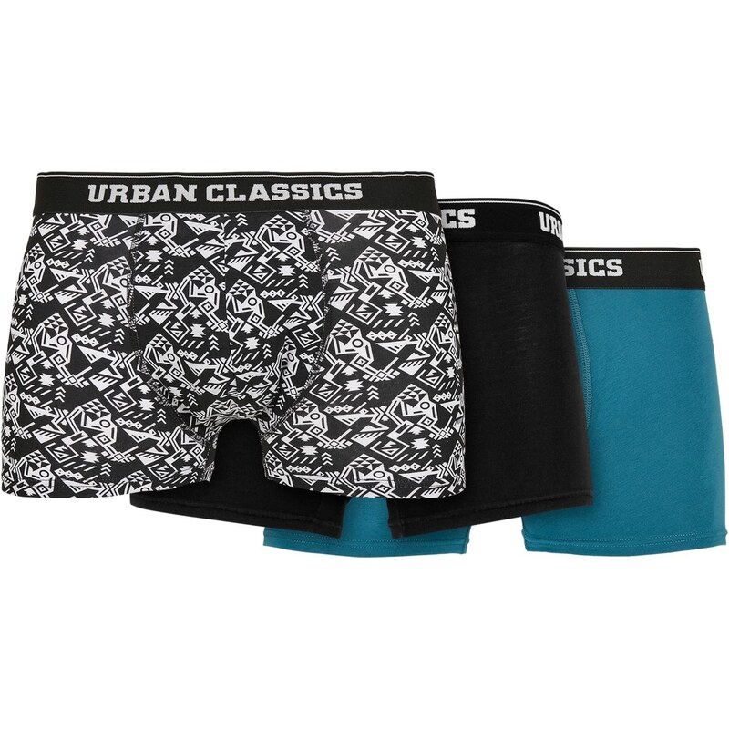 Urban Classics Organické boxerky 3-balení detail aop/black
