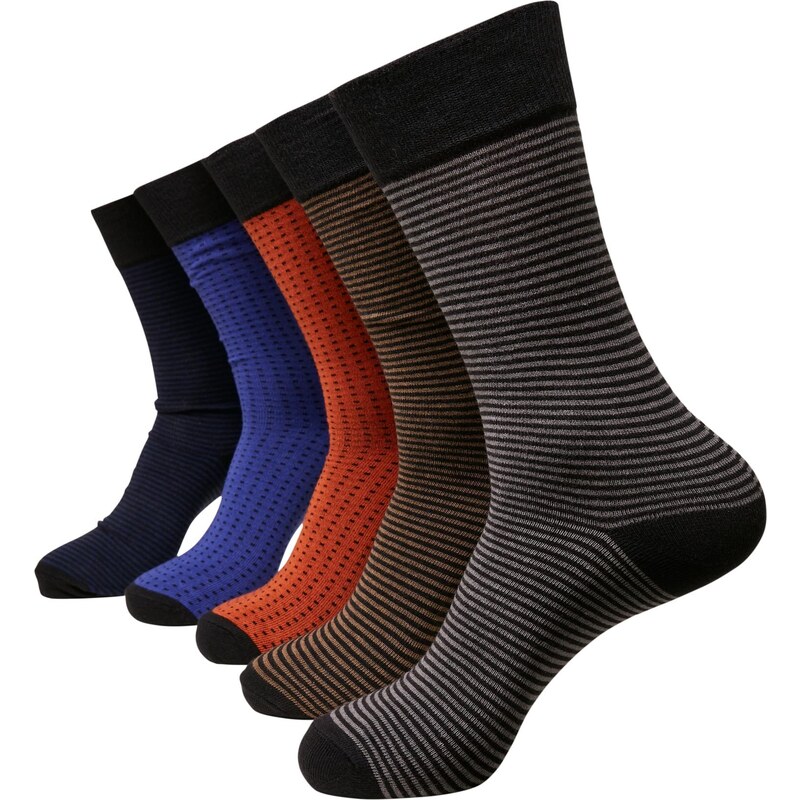 Urban Classics Accessoires Ponožky Stripes and Dots 5-Pack multicolor