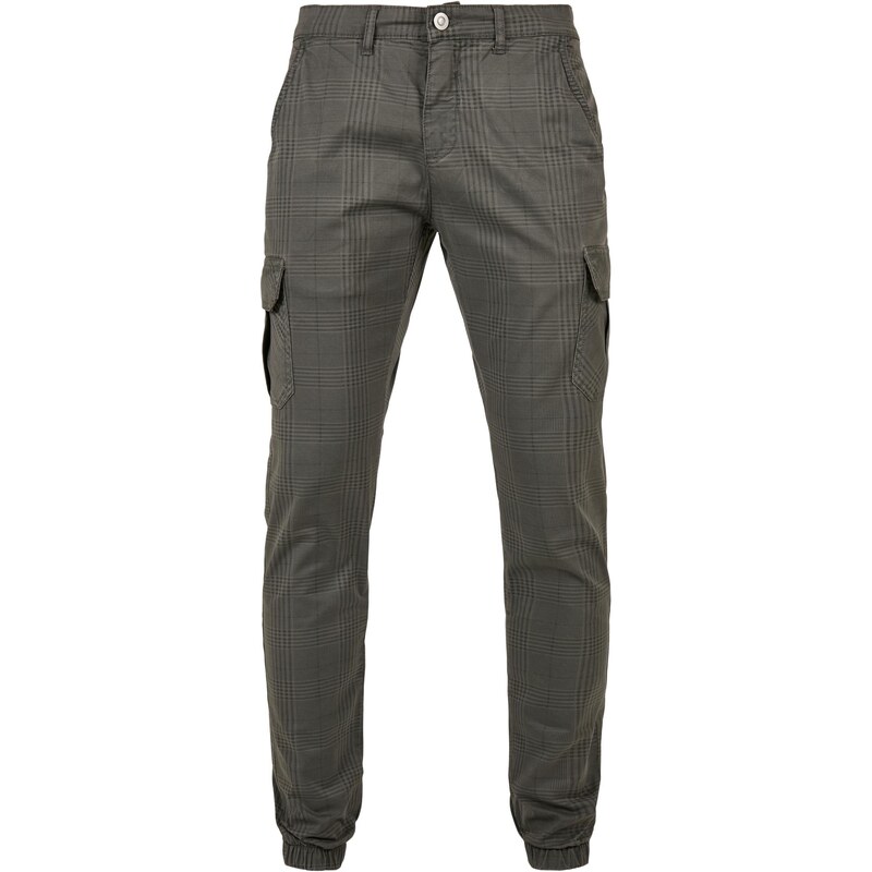 UC Men AOP Glencheck Cargo Jog Pants tmavě šedé