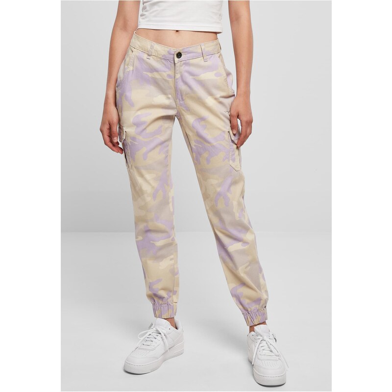 Urban Classics Dámské kalhoty Camo Cargo s vysokým pasem