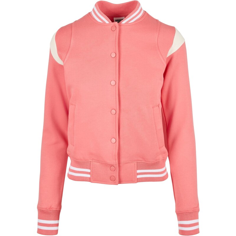 Urban Classics Dámská insetová bunda College Sweat Jacket světle