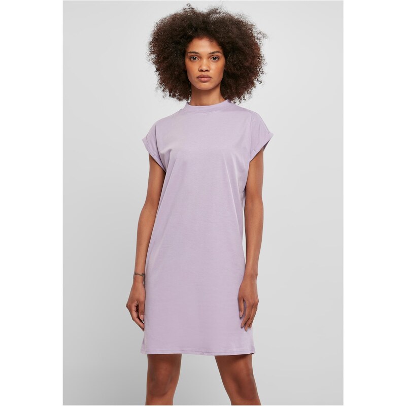 Urban Classics Dámské šaty Turtle Extended Shoulder lila