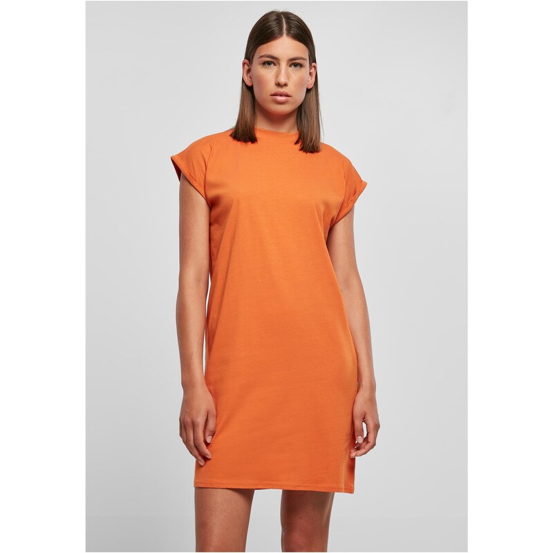 Urban Classics Dámské šaty Turtle Extended Shoulder oranžové 107069751