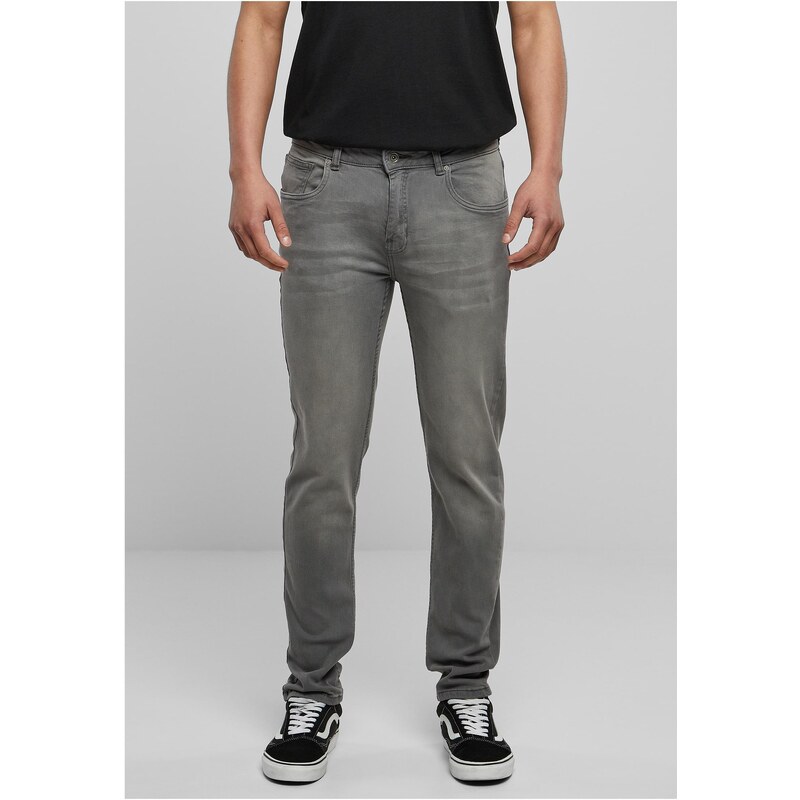 UC Men Strečové džínové kalhoty střední šedé barvy