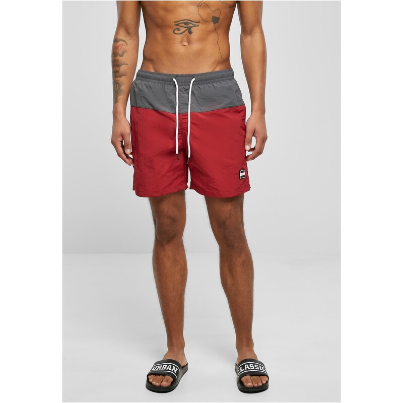 UC Men Block Swim Shorts brickred/darkshadow