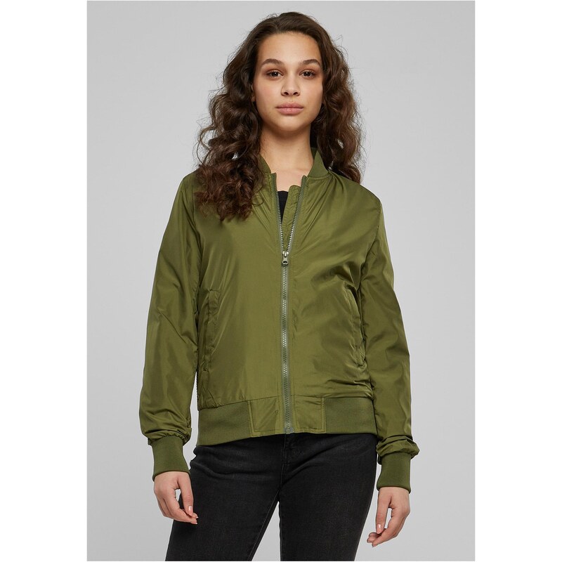Urban Classics Dámská bunda Light Bomber Jacket olivová