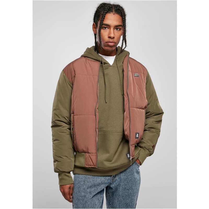Starter Black Label Starter Quilted Bomber Jacket kůra/darkolive