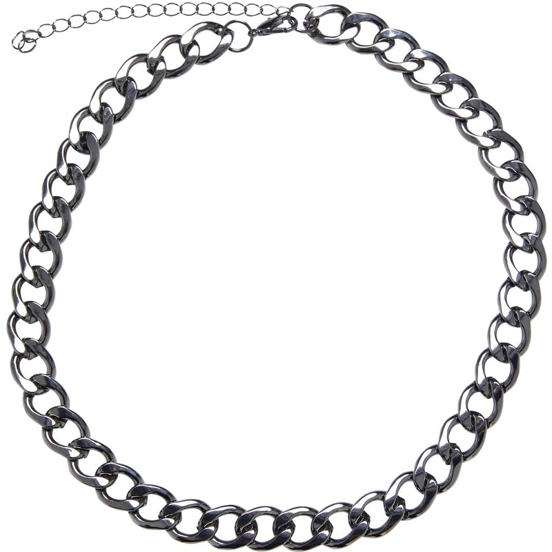 Urban Classics Accessoires Velký řetízkový náhrdelník - stříbrné barvy