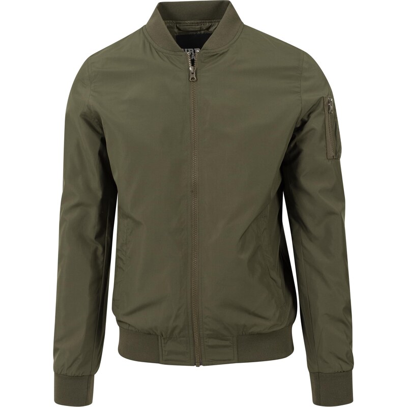 UC Men Bunda Light Bomber Jacket tmavě olivová