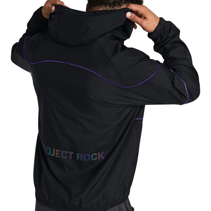 Bunda s kapucí Under Armour Pjt Rock Anorak Jacket-BLK 1380128-001