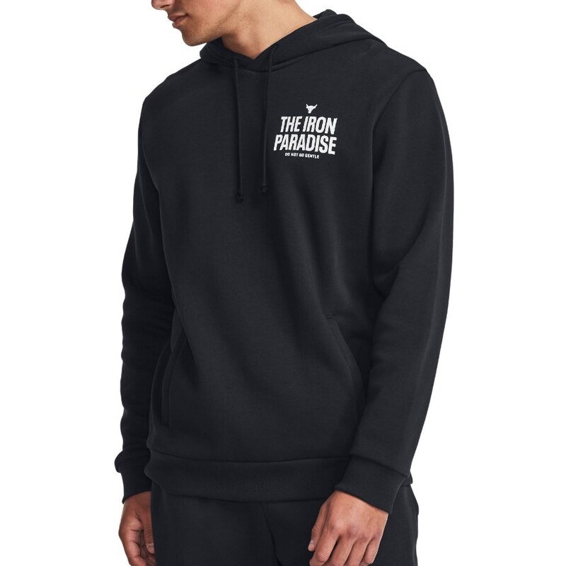 Mikina s kapucí Under Armour Pjt Rock Rival Fleece Hoodie-BLK 1380107-001