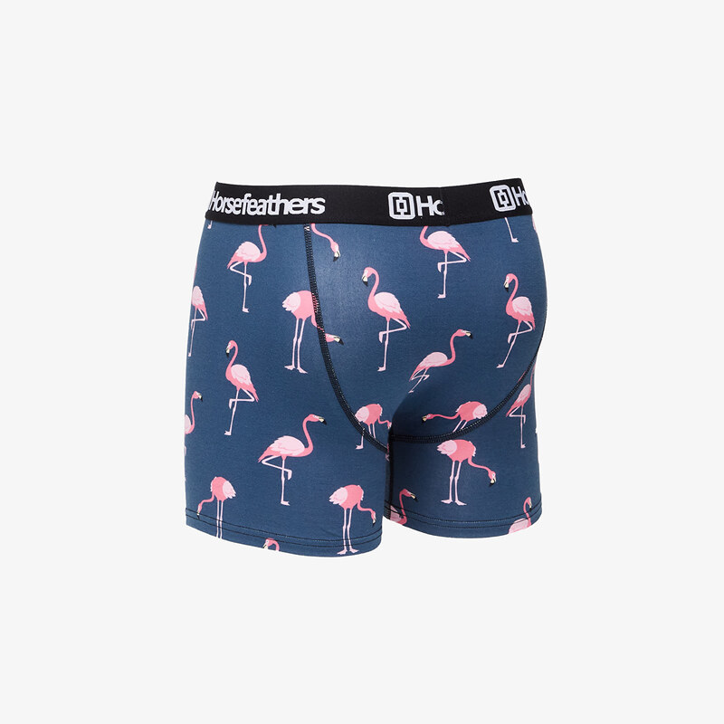 Boxerky Horsefeathers Sidney Boxer Shorts Blue/ Flamingos Print