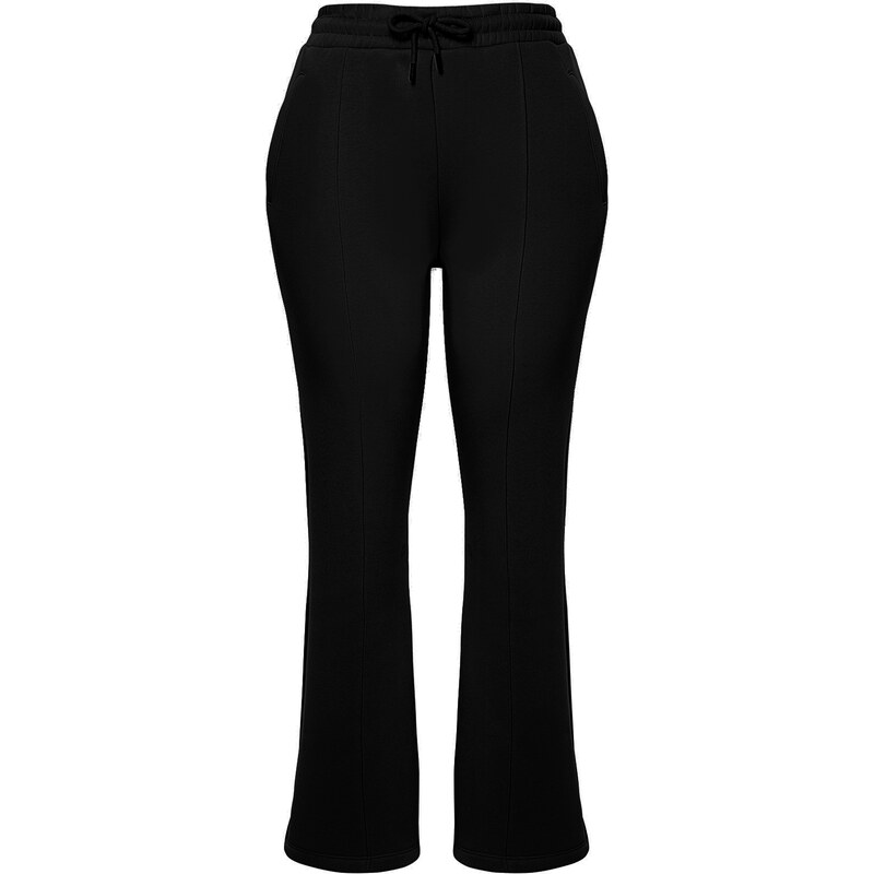 Trendyol Curve Black Thick Fleece Lined Knitted Sweatpants