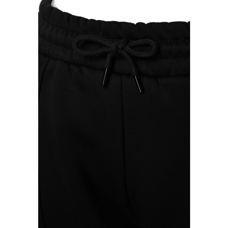 Trendyol Curve Black Thick Fleece Lined Knitted Sweatpants