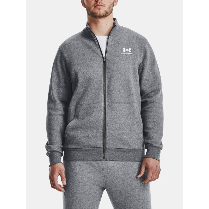 Under Armour Bunda UA Essential Flc Track Jkt-GRY - Pánské