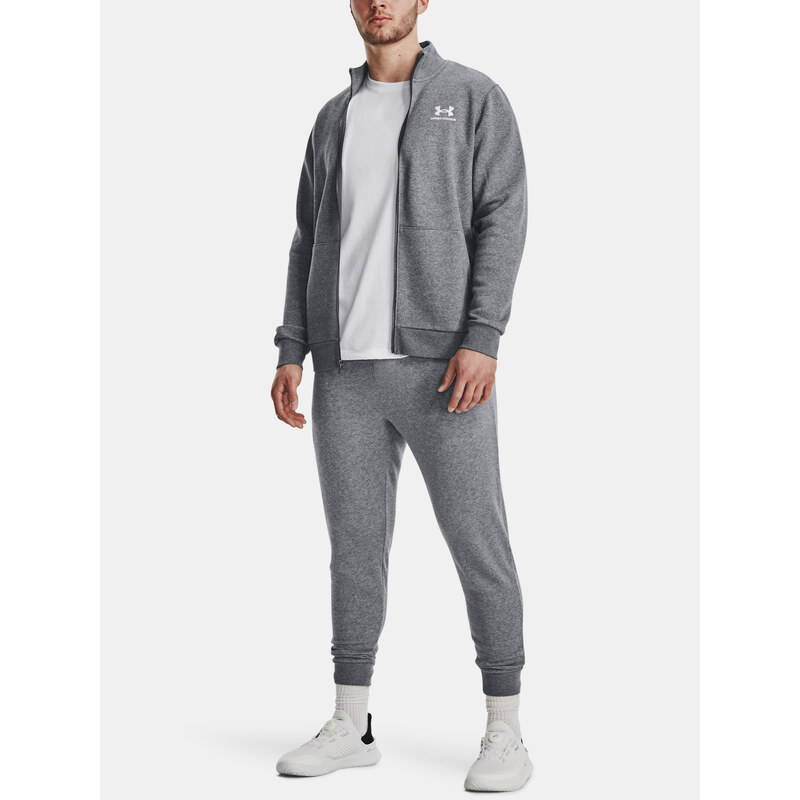 Under Armour Bunda UA Essential Flc Track Jkt-GRY - Pánské