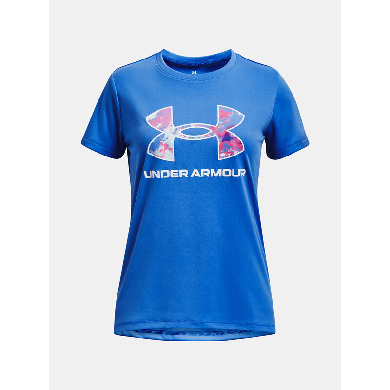 Under Armour Tričko UA Tech Print BL SSC-BLU - Holky