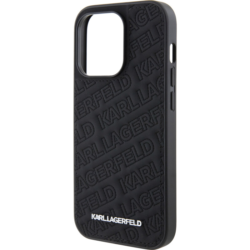 Ochranný kryt na iPhone 15 Pro MAX - Karl Lagerfeld, Quilted Pattern Black