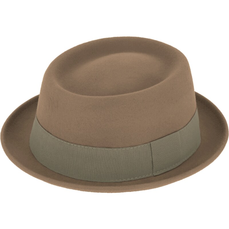 Plstěný klobouk porkpie - Fiebig - béžový klobouk