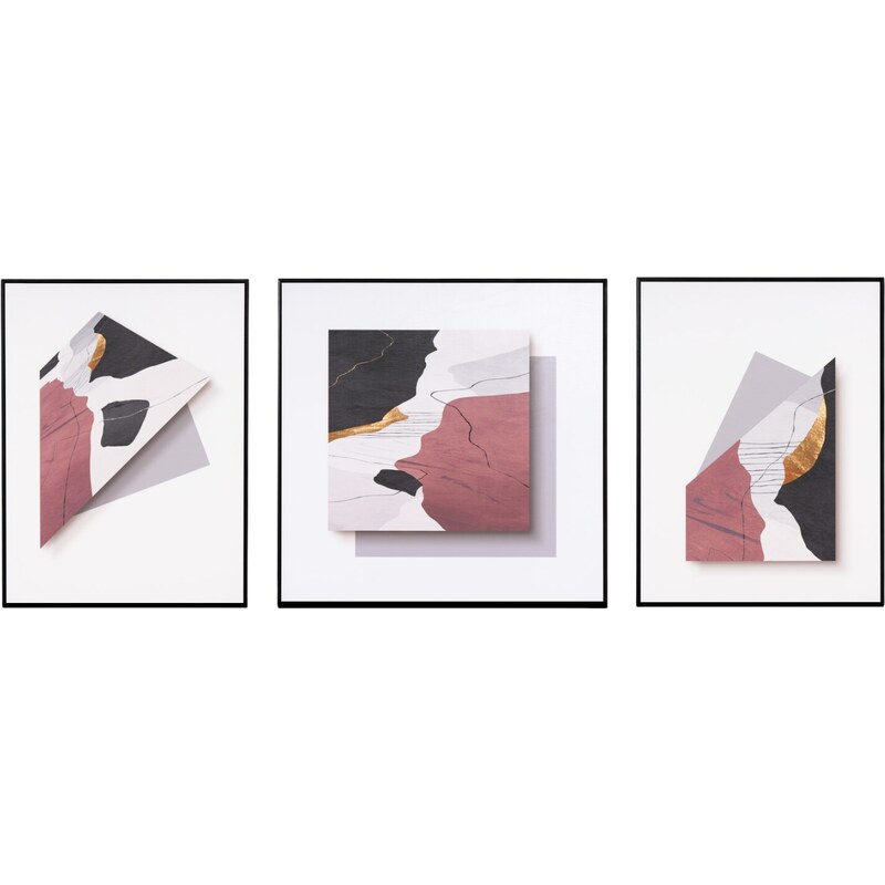 Set tří abstraktních obrazů Somcasa Ombra