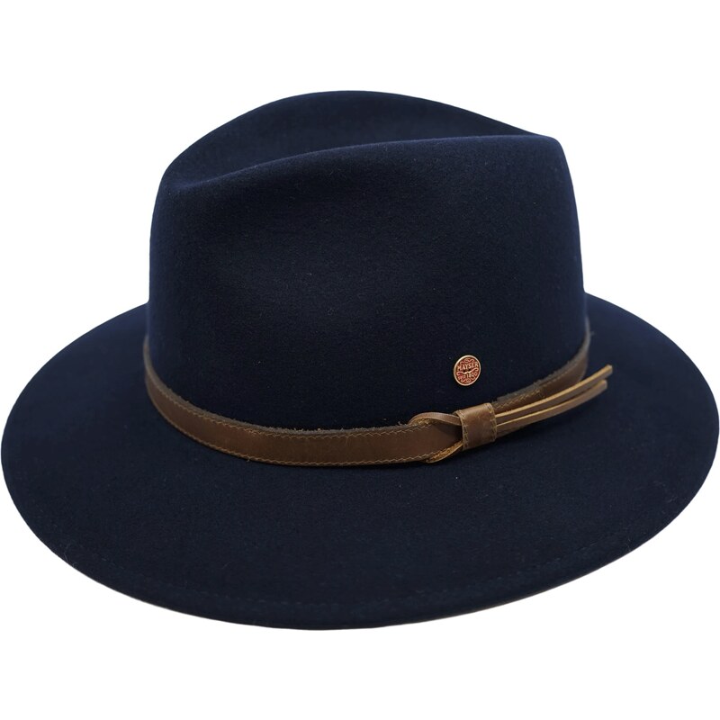 Cestovní nemačkavý voděodolný modrý klobouk Mayser - Marvin Mayser
