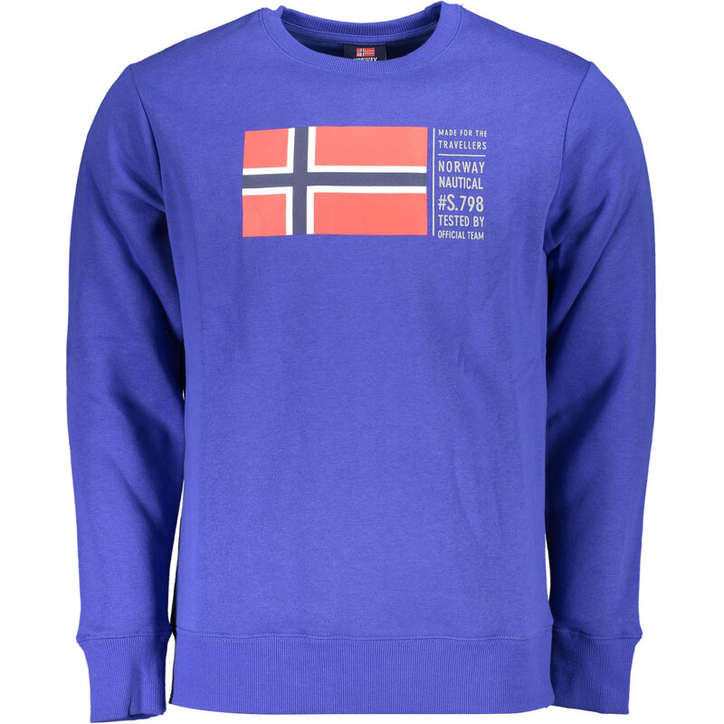 NORWAY 1963 Modrá mMikina bez kapuce s norskou vlajkou