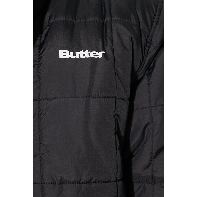 Bunda Butter Goods Grid Puffer Jacket pánská, černá barva, zimní, BGQ3233404