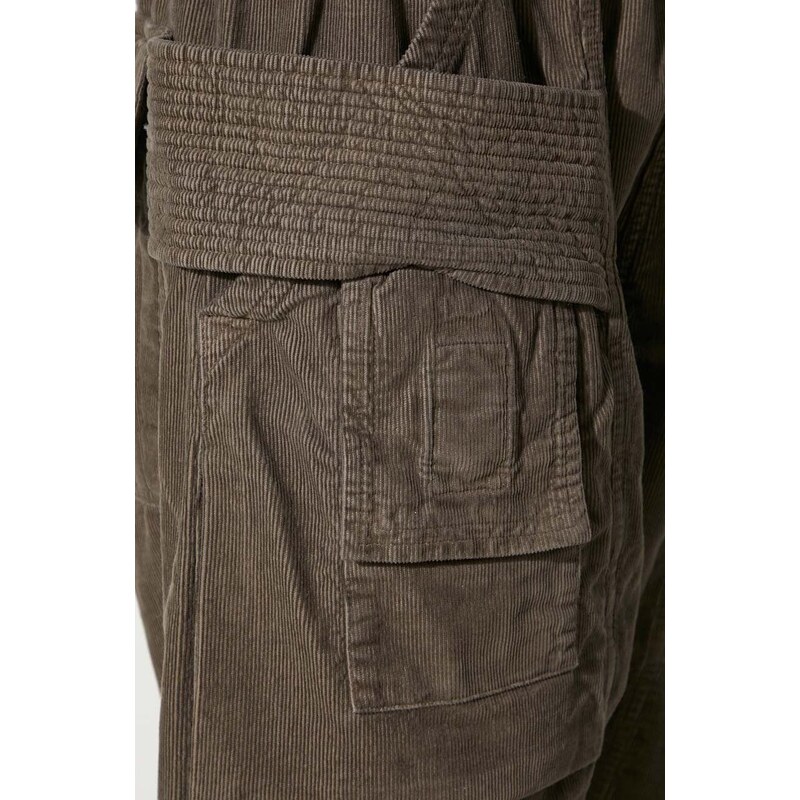 Manšestrové kalhoty Rick Owens hnědá barva