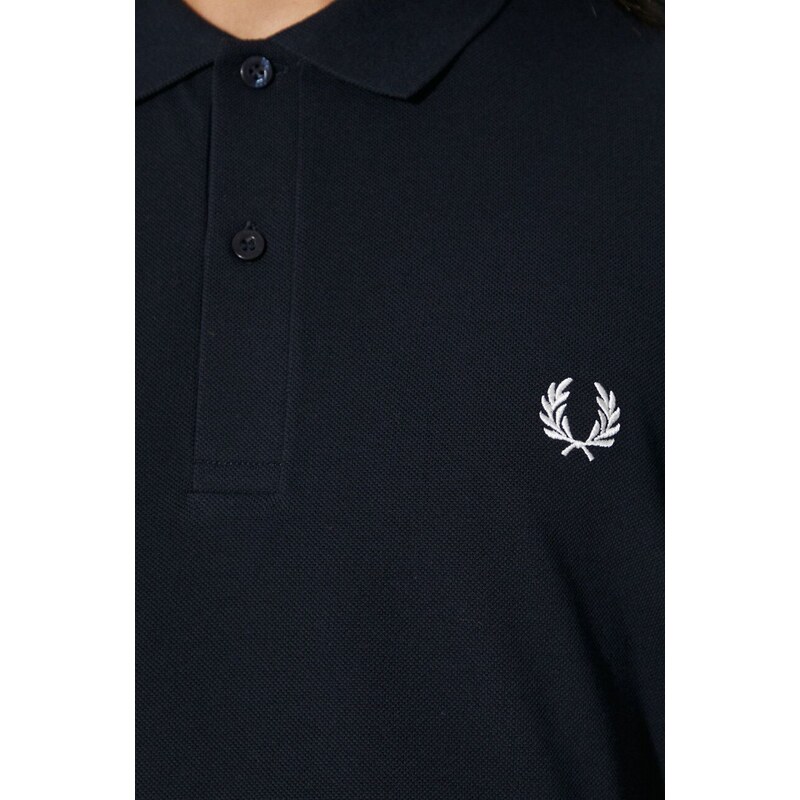 Bavlněné polo tričko Fred Perry tmavomodrá barva, s aplikací, M6000.608