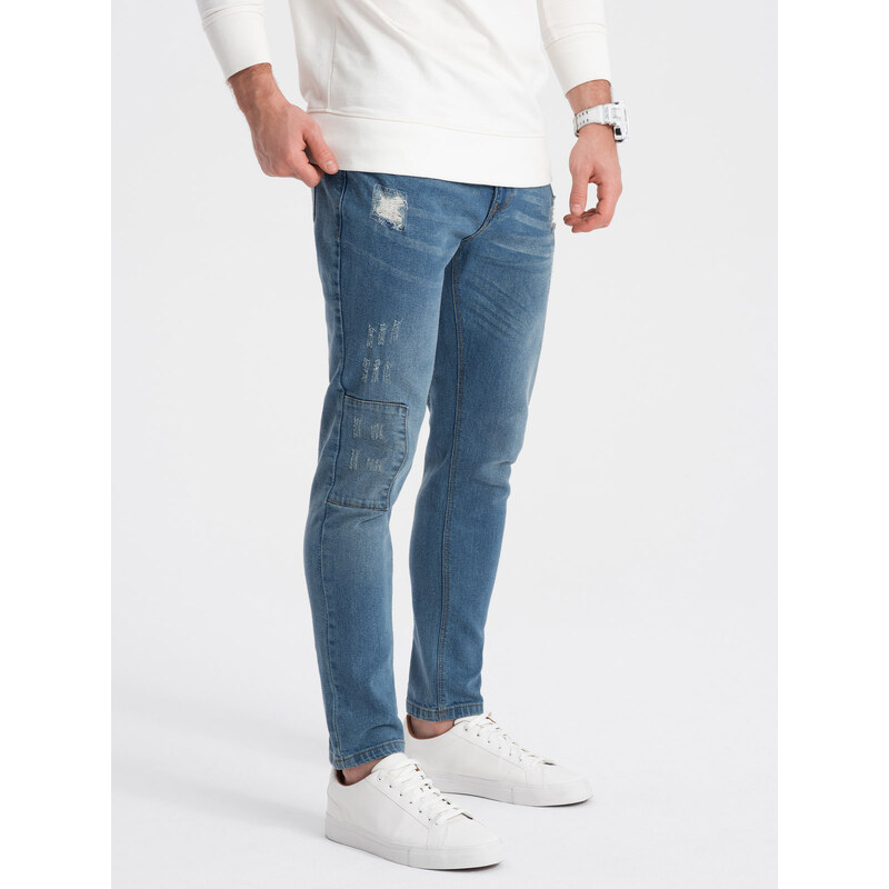 Ombre Clothing Pánské džínové kalhoty jogger 907P - černé