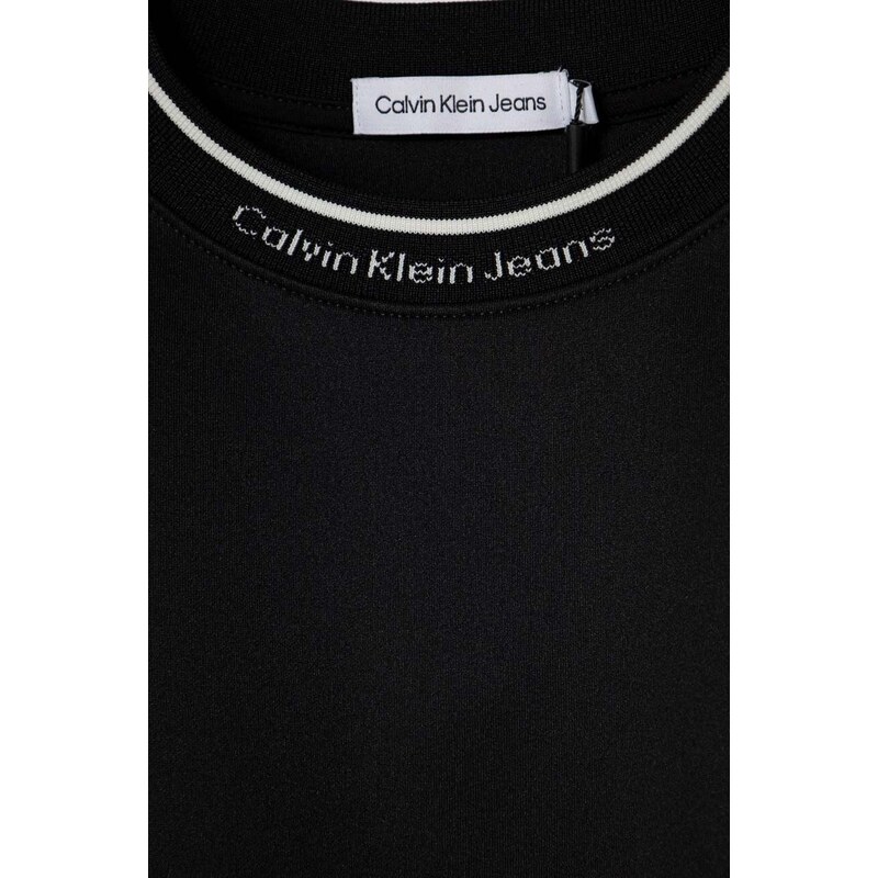 Dětské tričko Calvin Klein Jeans černá barva