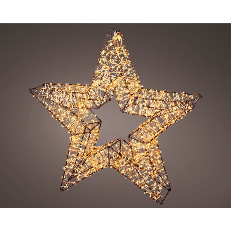 KAEMINGK Vánoční dekorace hvězda s 1500 LED, 8x38x38 cm