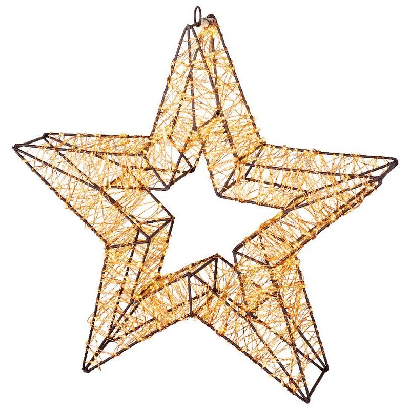 KAEMINGK Vánoční dekorace hvězda s 1500 LED, 8x38x38 cm