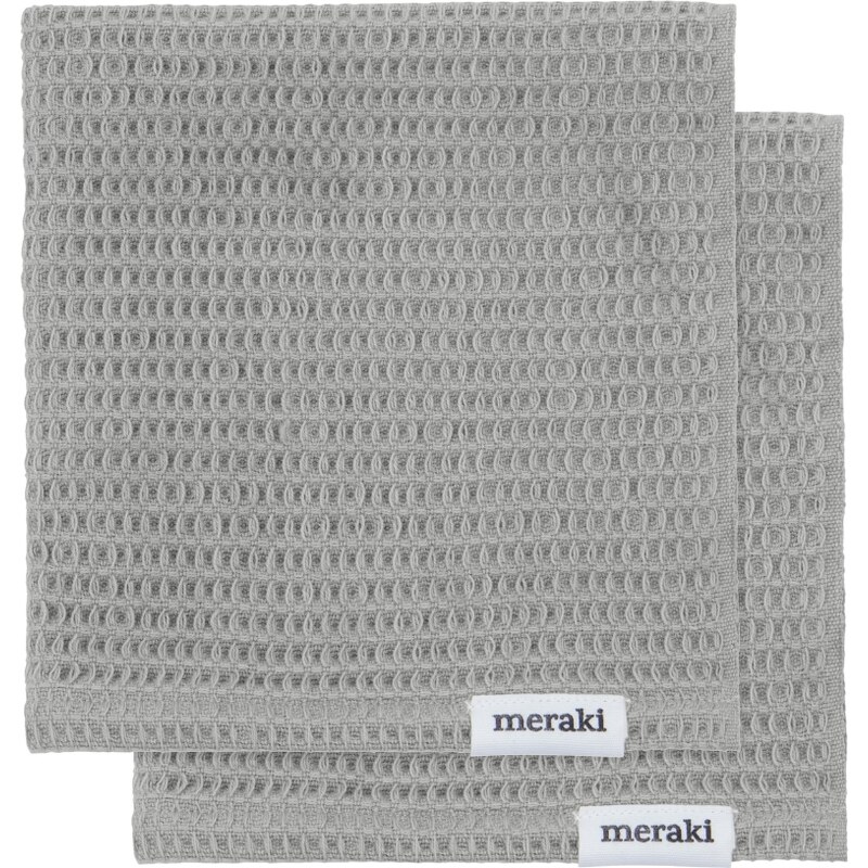Sada dvou šedých bavlněných utěrek Meraki Pumila 30 x 30 cm