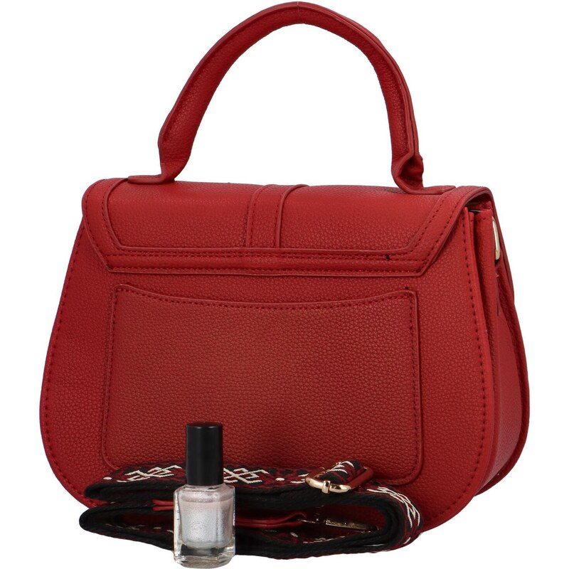 MaxFly Atraktivní malá koženková kabelka do ruky Debora, červená