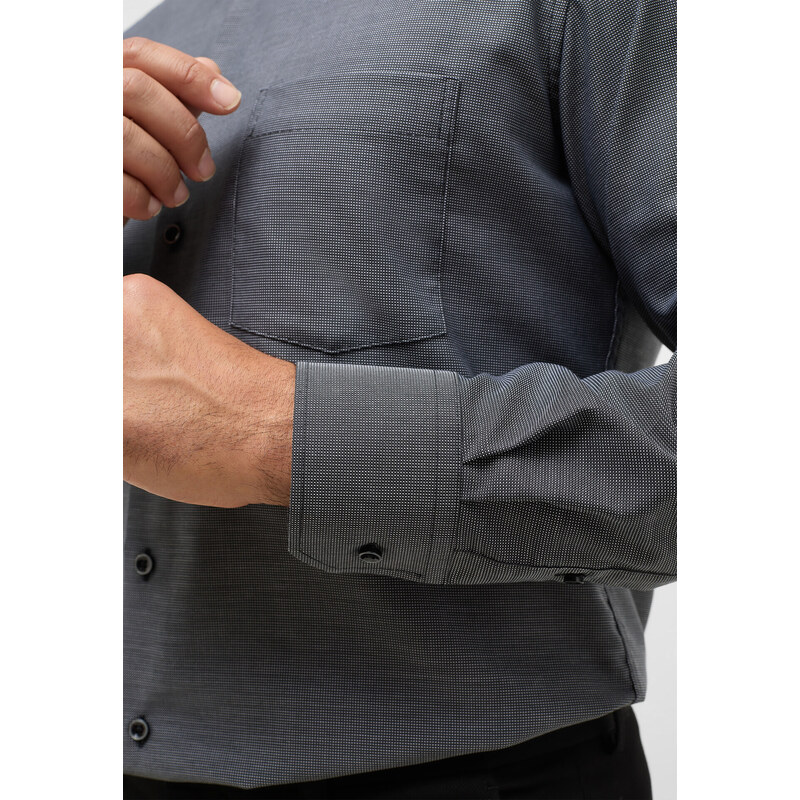 ETERNA Modern Fit pánská košile šedá jemný vzor Non Iron